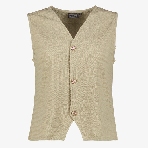 Dames gilet beige