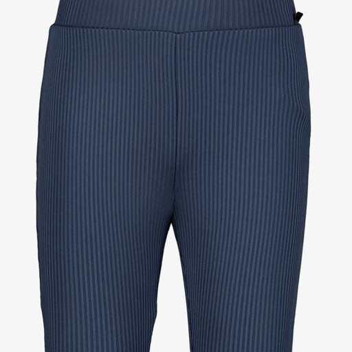 Meisjes rib flared broek donkerblauw