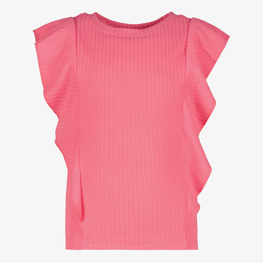 Meisjes top met ruches roze
