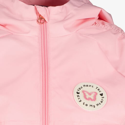 Meisjes zomerjas met capuchon lichtroze