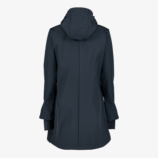 Dames softshell parka jas blauw