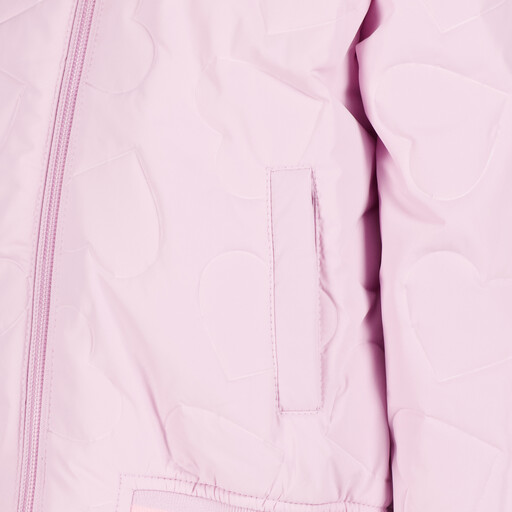 Meisjes baseball zomerjas met hartjes roze