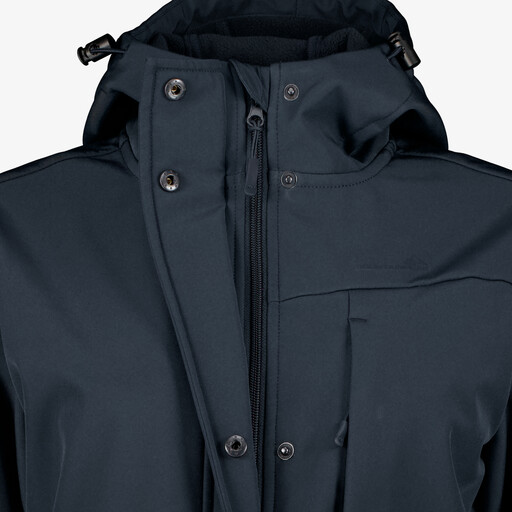 Dames softshell parka jas blauw