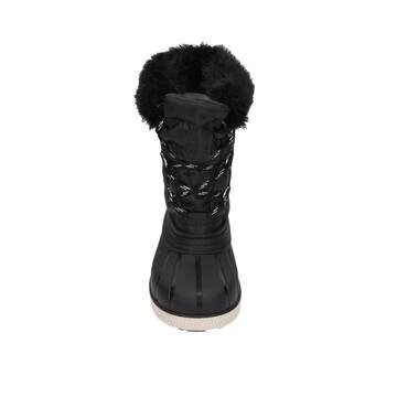 Gevoerde kinder snowboots met imitatiebont zwart