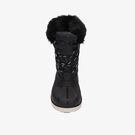 Gevoerde kinder snowboots met imitatiebont zwart