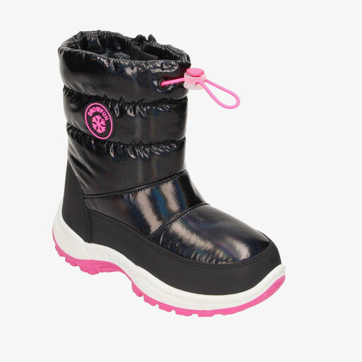 Gevoerde kinder snowboots zwart roze