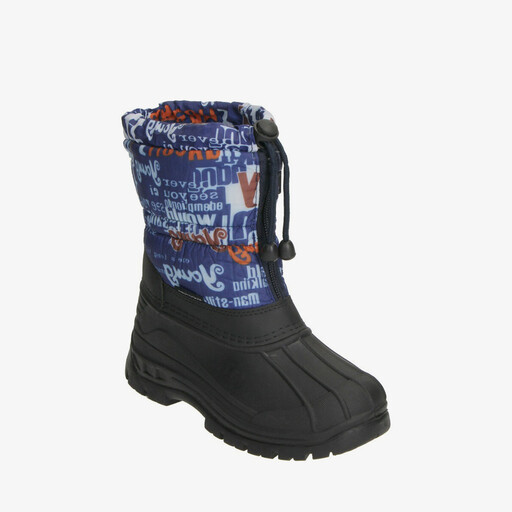 Gevoerde kinder snowboots zwart blauw