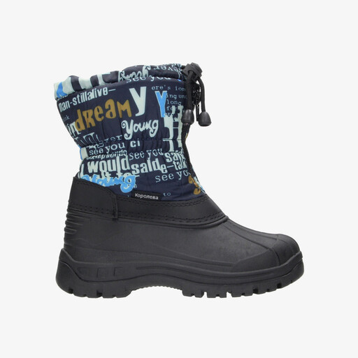 Gevoerde kinder snowboots zwart blauw