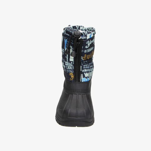 Gevoerde kinder snowboots zwart blauw