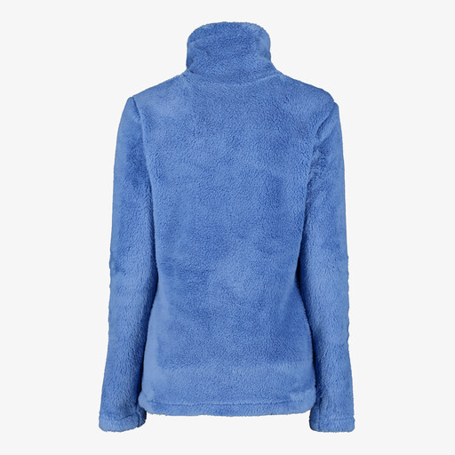 Fluffy dames outdoor fleece vest blauw