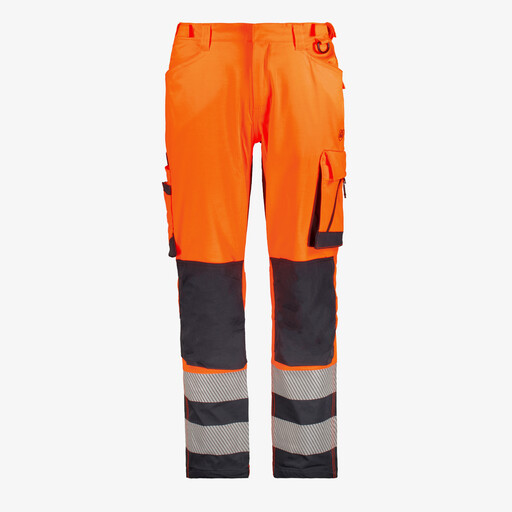 High-visibility Scuti heren werkbroek zwart oranje