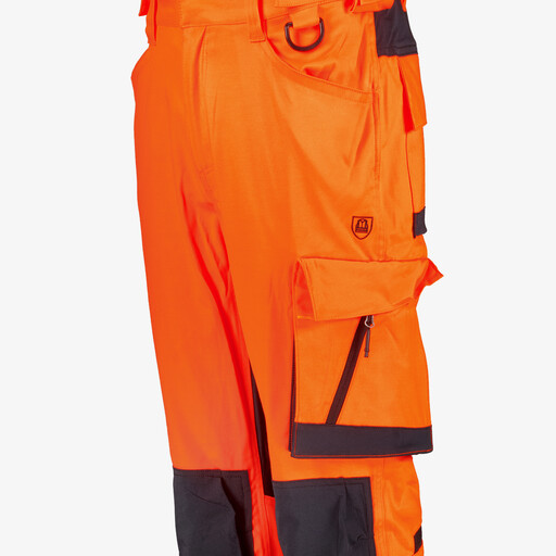 High-visibility Scuti heren werkbroek zwart oranje