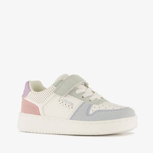 Meisjes sneakers wit pastel