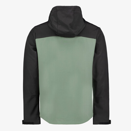 Heren softshell jas groen zwart
