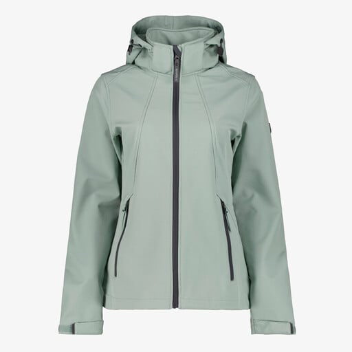 Softshell dames jas groen