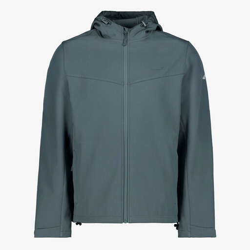 Heren outdoor softshell jas blauw
