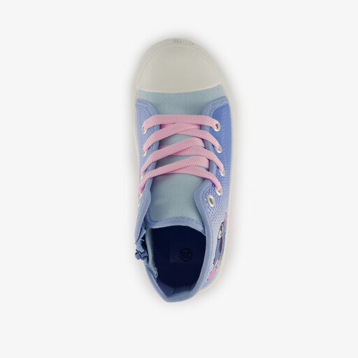 Hoge meisjes sneakers blauw