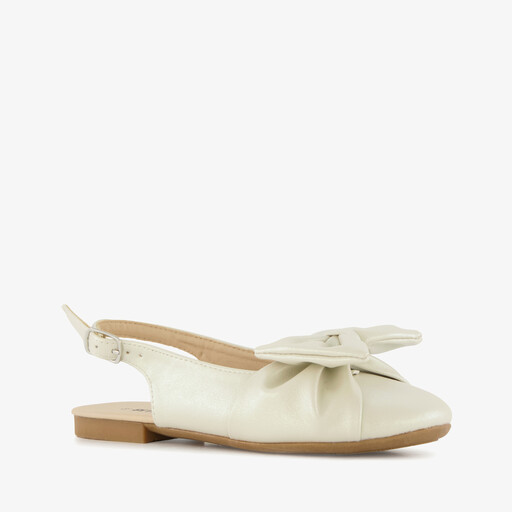 Meisjes slingbacks met strik goud
