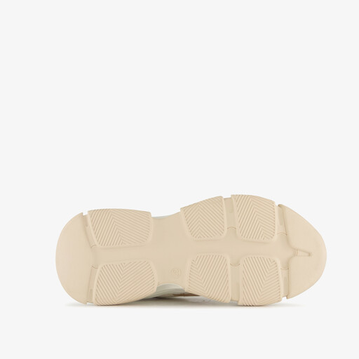 Dames dad sneakers beige goud