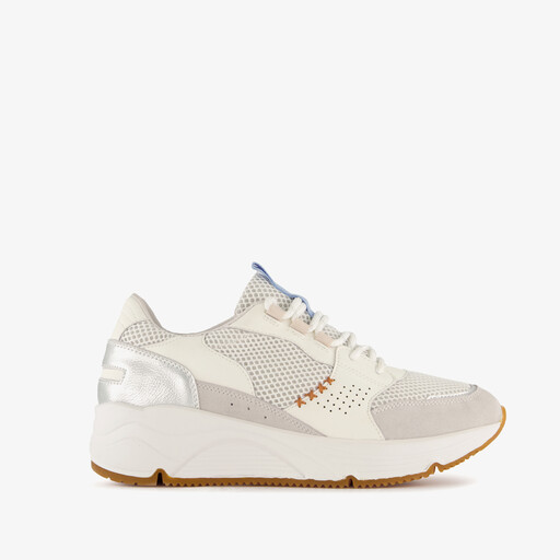 Leer dames sneakers wit
