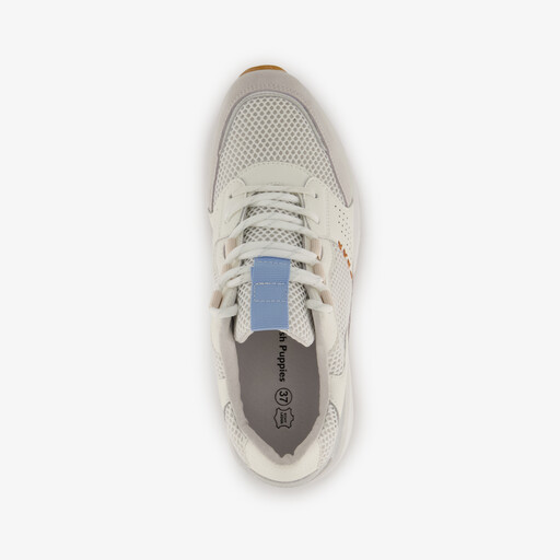 Leer dames sneakers wit