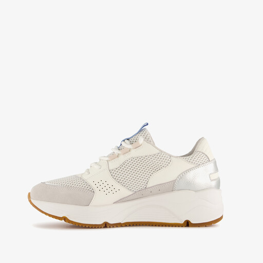 Leer dames sneakers wit