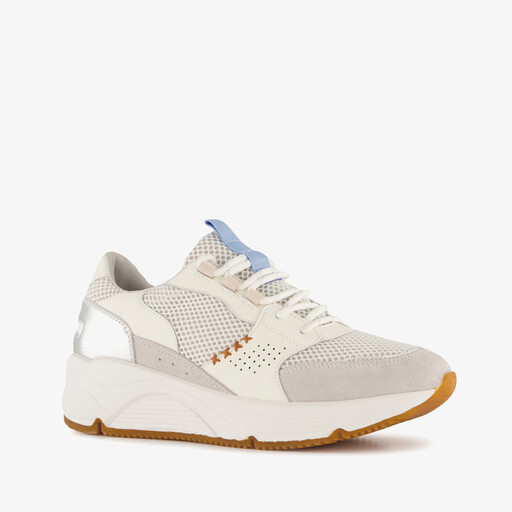 Leer dames sneakers wit