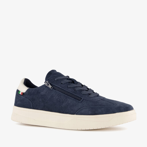 Suède heren sneakers donkerblauw