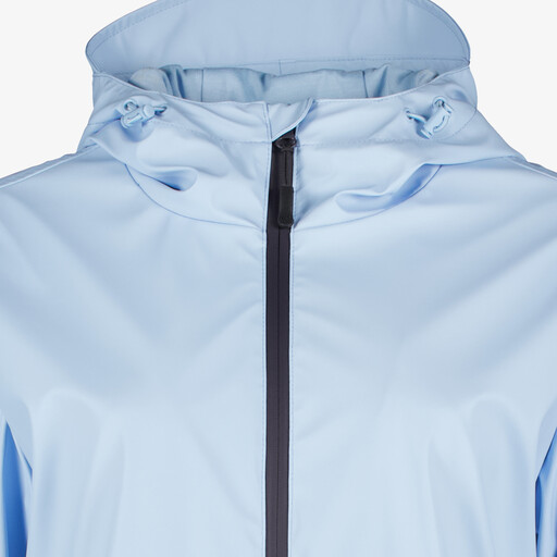 Lange dames regenjas lichtblauw