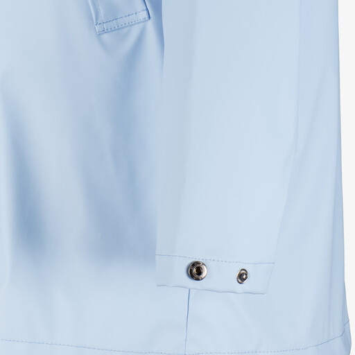 Lange gevoerde dames regenjas blauw