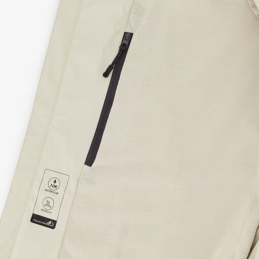 Lange gevoerde dames regenjas lichtbeige