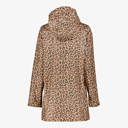 Lange dames regenjas met panterprint