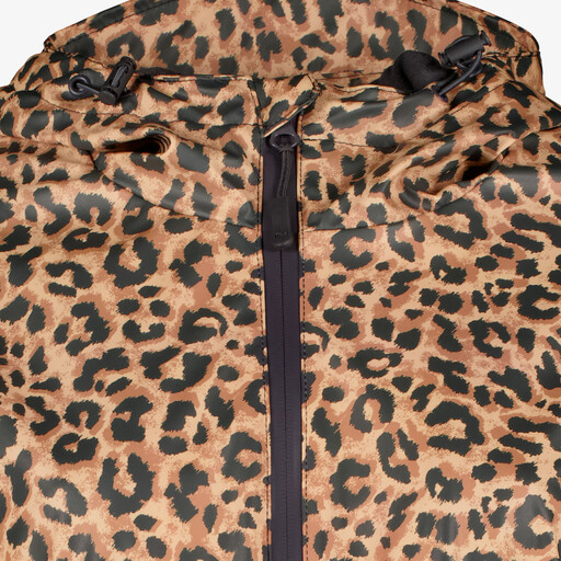 Lange dames regenjas met panterprint