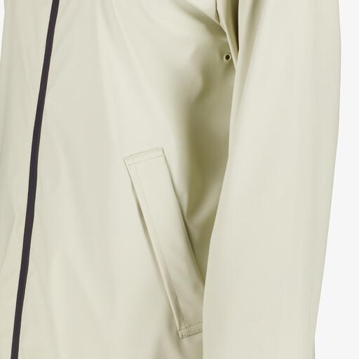 Lange gevoerde dames regenjas lichtbeige