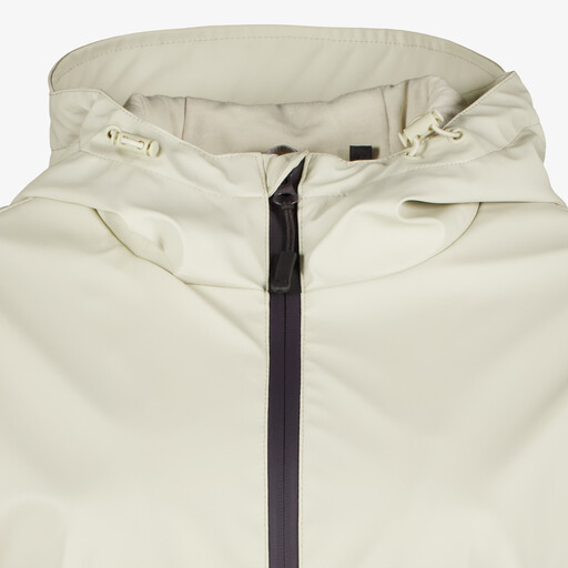 Lange gevoerde dames regenjas lichtbeige