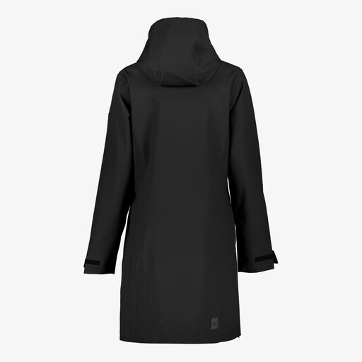 Lange waterdichte dames jas zwart