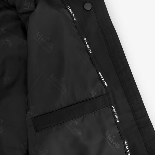 Lange waterdichte dames jas zwart