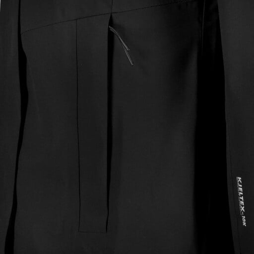 Lange waterdichte dames jas zwart