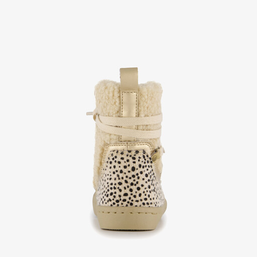 Gevoerde meisjes teddy boots beige