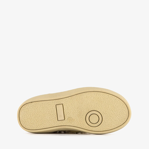 Gevoerde meisjes teddy boots beige