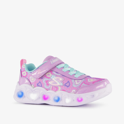 Heart Lights meisjes sneakers met lichtjes in pastelkleuren
