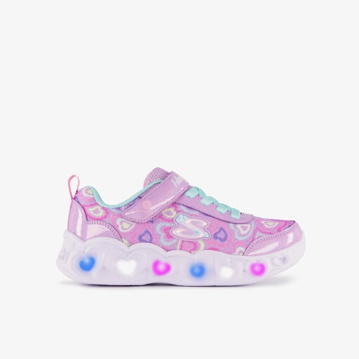 Heart Lights meisjes sneakers met lichtjes in pastelkleuren