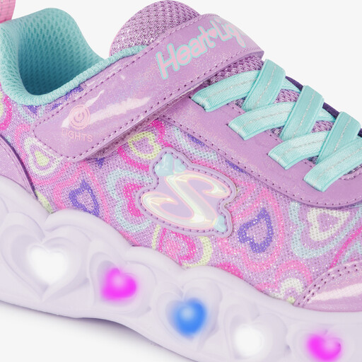 Heart Lights meisjes sneakers met lichtjes in pastelkleuren