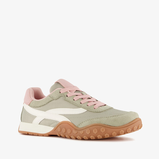Dames sneakers groen roze