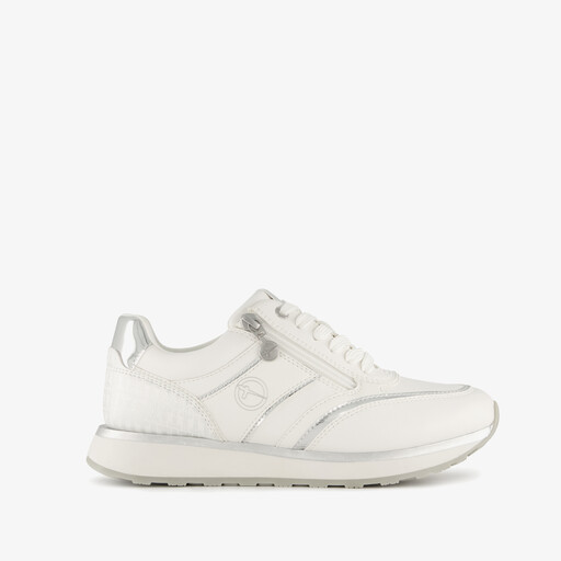 Dames sneakers wit zilver