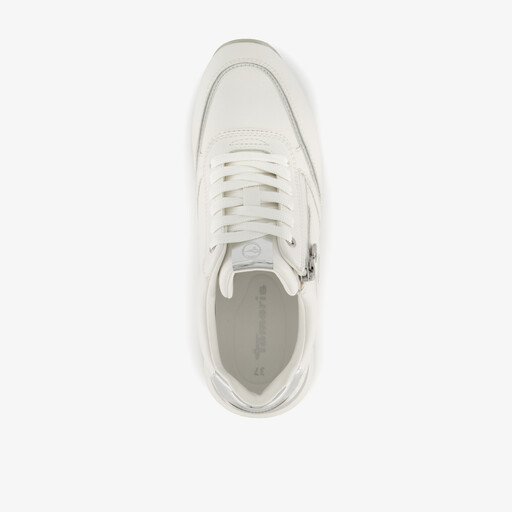 Dames sneakers wit zilver