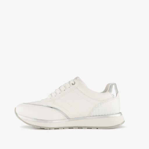 Dames sneakers wit zilver