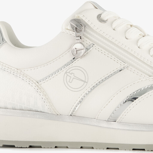 Dames sneakers wit zilver
