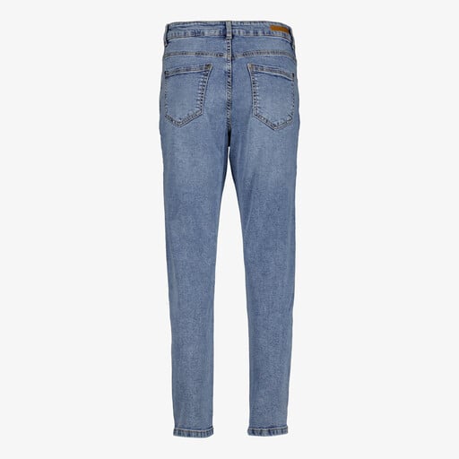 Dames mom jeans mediumblauw