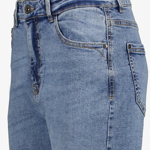 Dames mom jeans mediumblauw